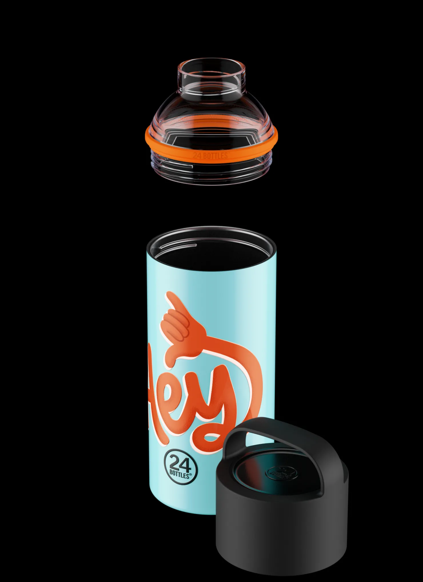 Spin Bottle*24 Bottles Hey! Blue 730 ml
