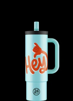 Straw Cup*24 Bottles Hey! Blue 800 ml