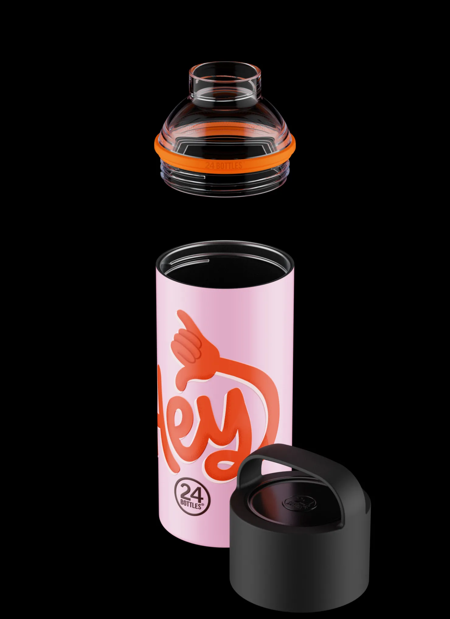 Spin Bottle*24 Bottles Hey! Pink 730 ml