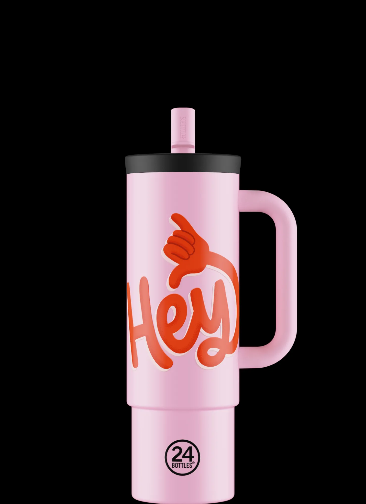 Straw Cup*24 Bottles Hey! Pink 800 ml